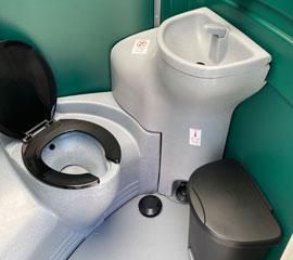 green flushable portaloo